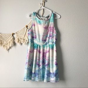 Watercolor A-Line Dress